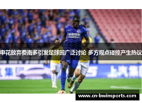 申花放弃费南多引发足球圈广泛讨论 多方观点碰撞产生热议