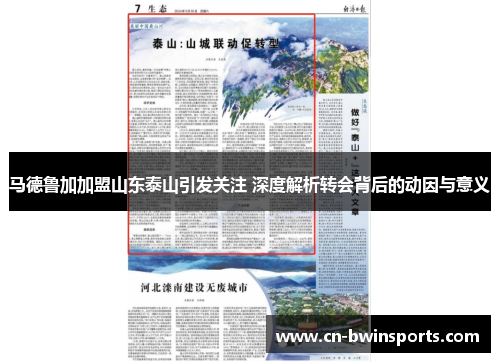 马德鲁加加盟山东泰山引发关注 深度解析转会背后的动因与意义 马德鲁加加盟山东泰山引发关注 深度解析转会背后的动因与意义