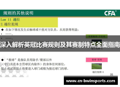 深入解析英冠比赛规则及其赛制特点全面指南